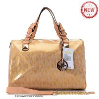 michael kors patent leer logo groot beige boekentassen Tasje Te Koop py04n257